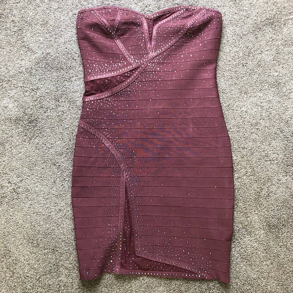 Strapless Iridescent Mini Dress